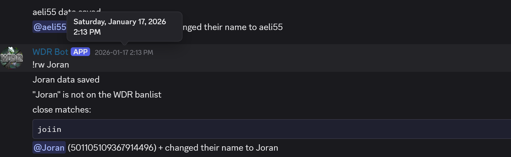 Evidence 03d4d28 for a case against Joran