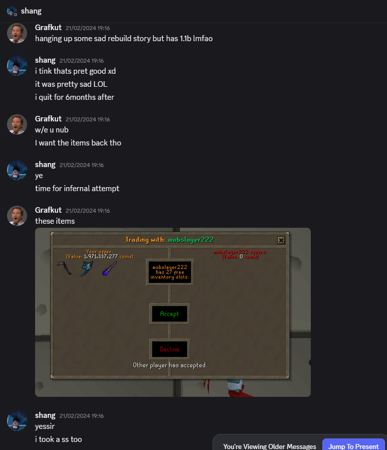 Evidence 0e331f2 for a case against mobslayer222