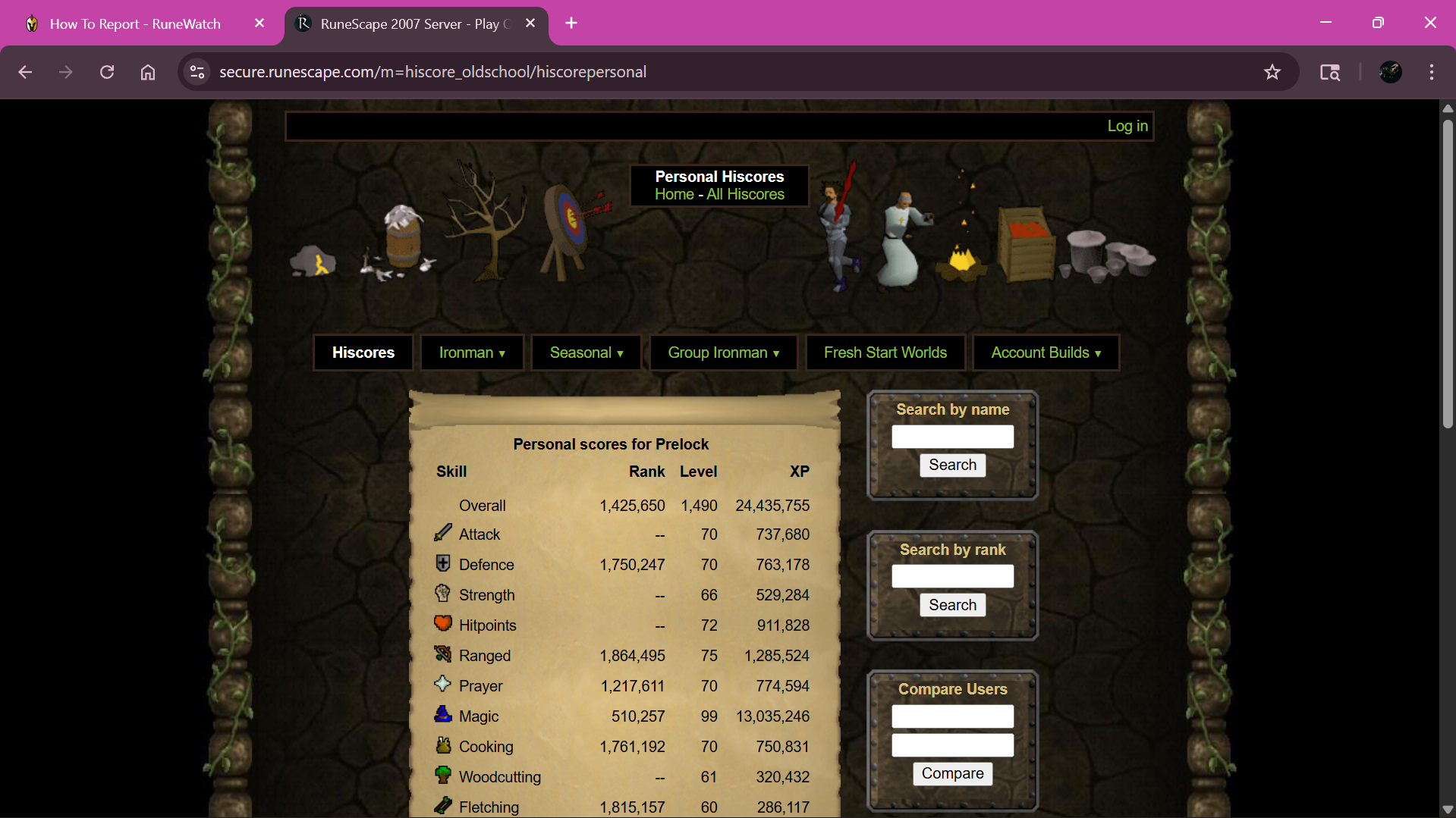 Evidence 175cf04 for a case against Prelock