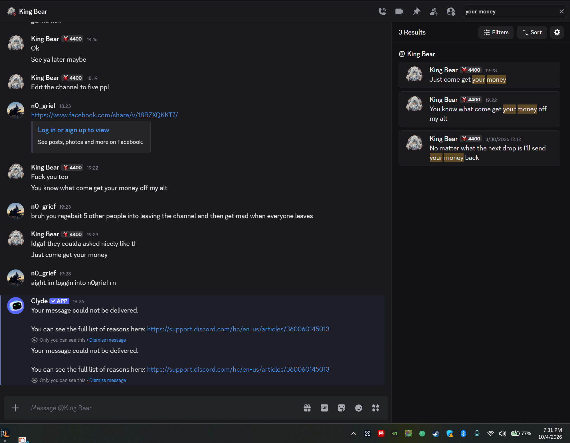 Evidence 1b0d53e for a case against getthabag