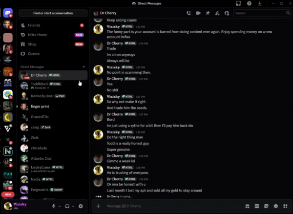 Evidence 1d76666 for a case against Dr Cherry