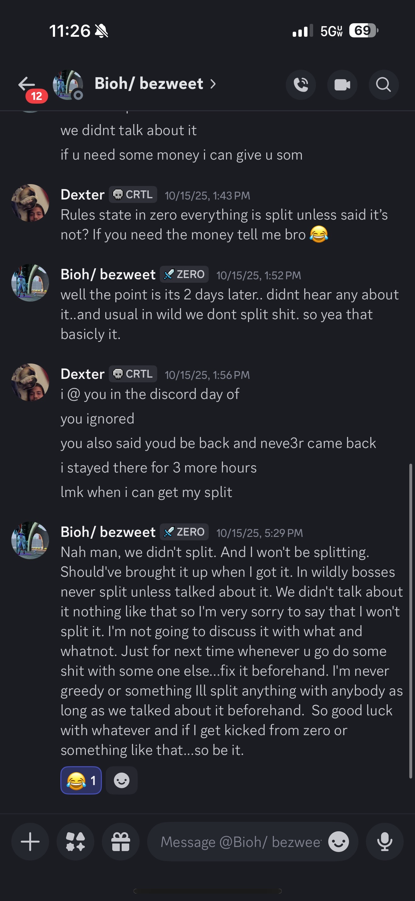 Evidence 207b5d9 for a case against Bezweet