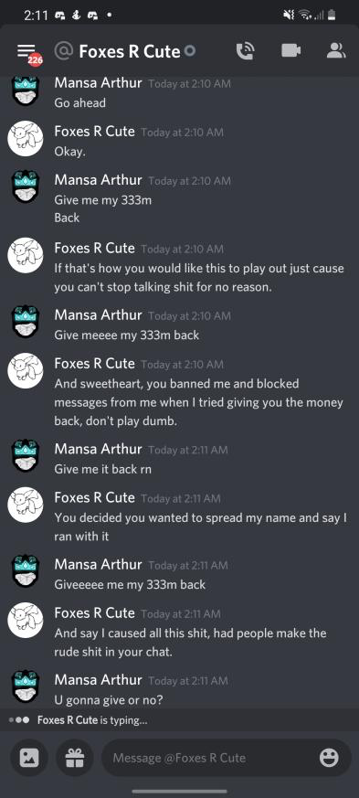 Evidence 2d114f9 for a case against arcticfox82