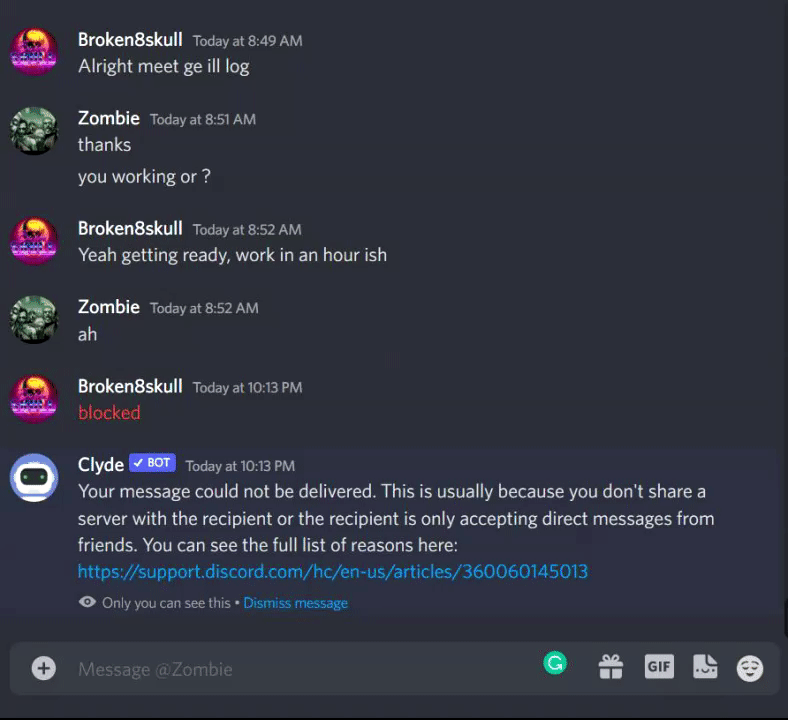 Evidence 3025d8c for a case against z0mbie