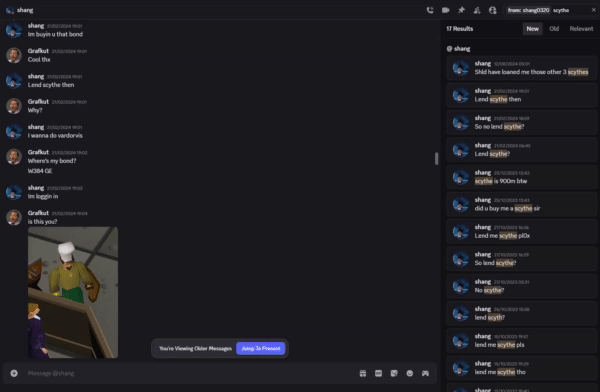 Evidence 3061f95 for a case against mobslayer222