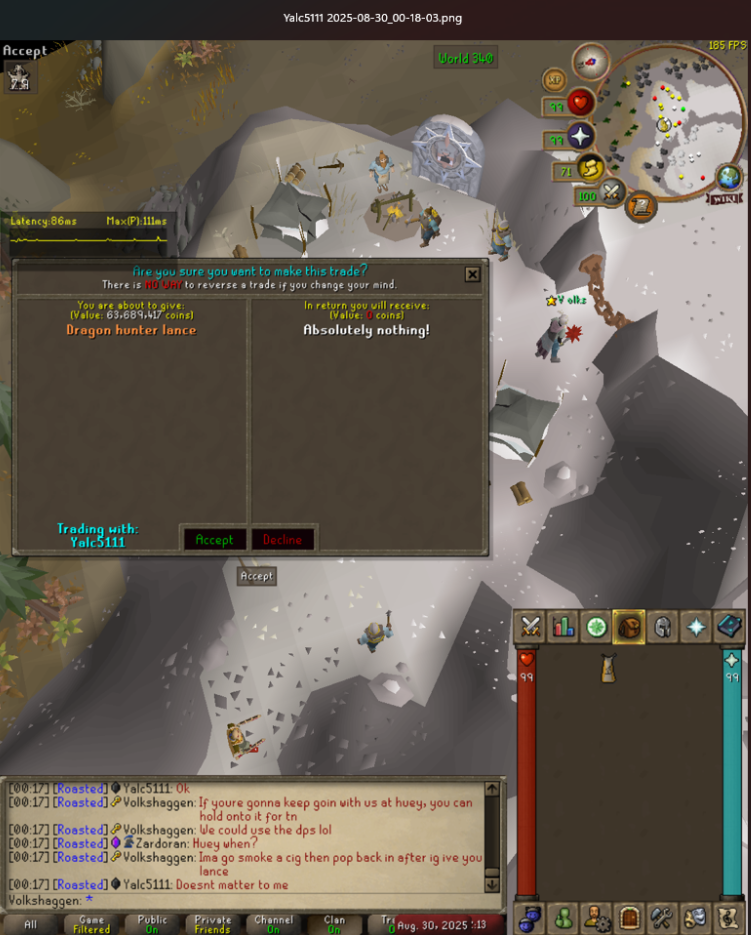 Evidence 33ce678 for a case against Yalc5111