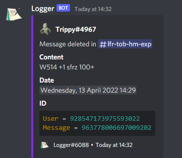 Evidence 4169113 for a case against afktbh O
