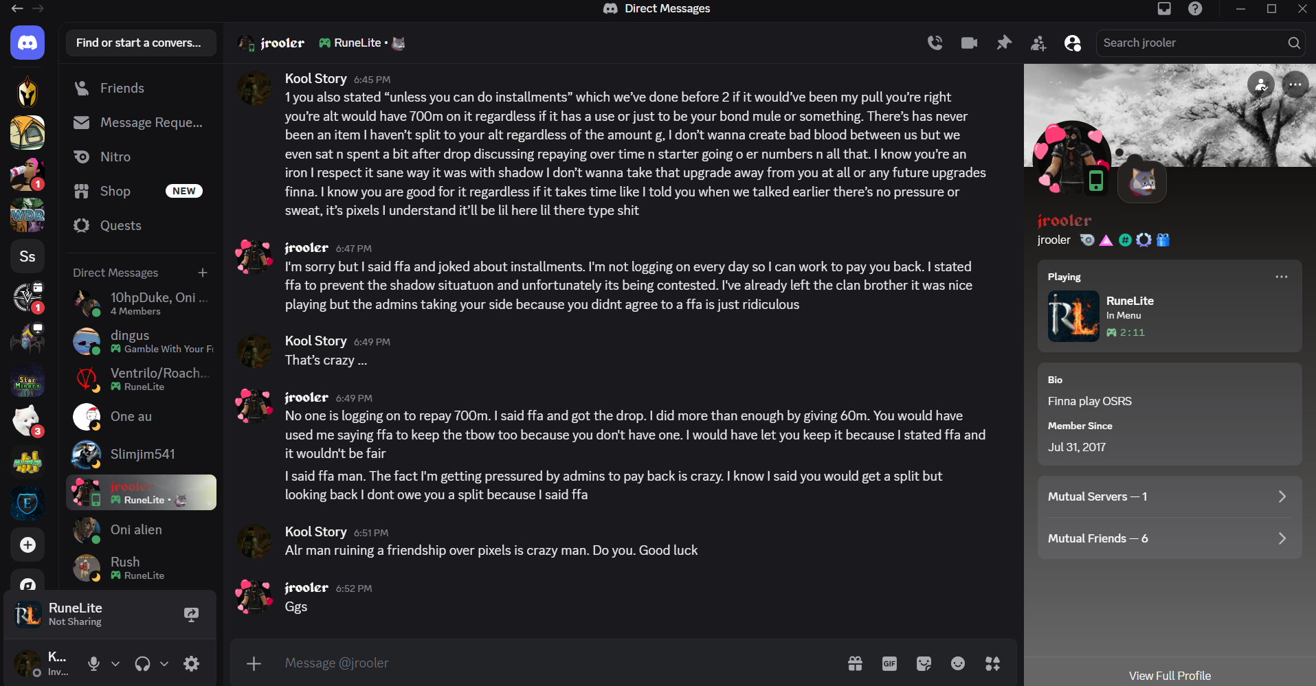 Evidence 49d1f9c for a case against Finna Fe