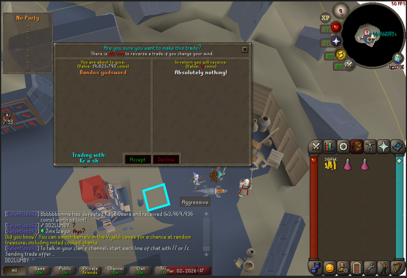 Evidence 50023ff for a case against Krash n out