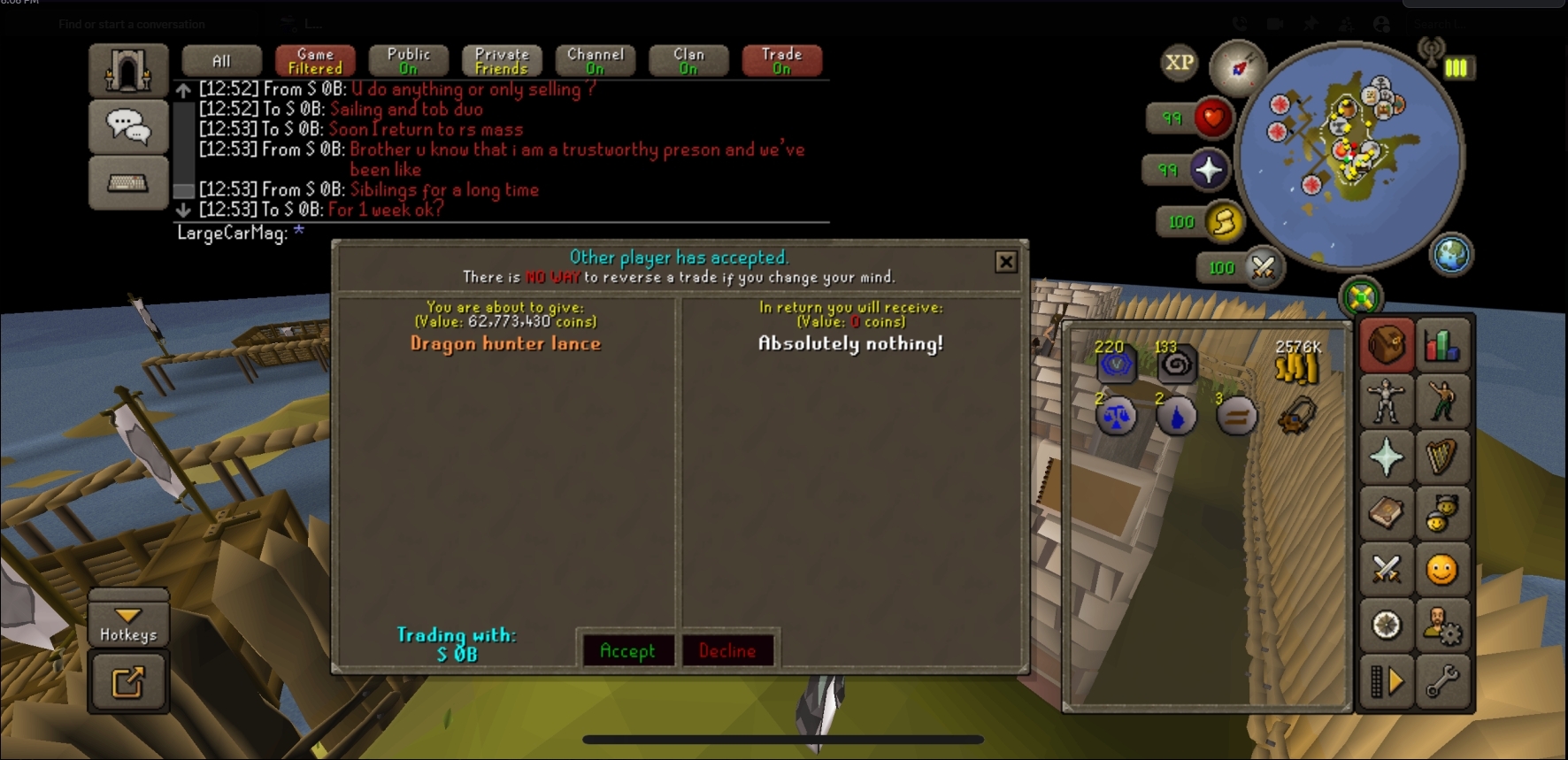 Evidence 5458fcc for a case against S 0B