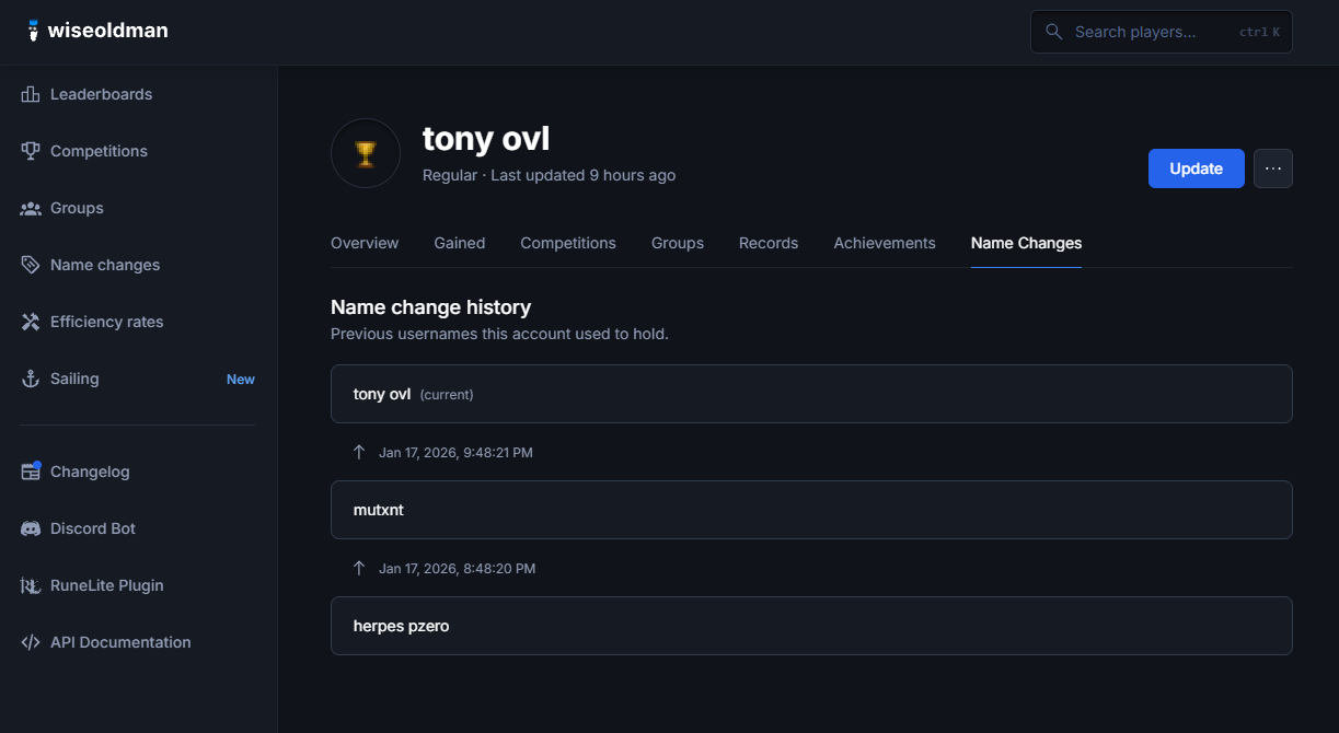 Evidence 58d97fe for a case against tony ovl