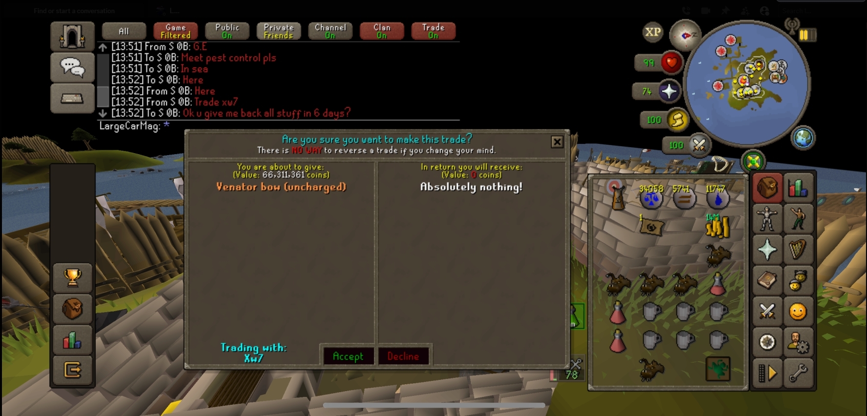 Evidence 5bfb33d for a case against S 0B