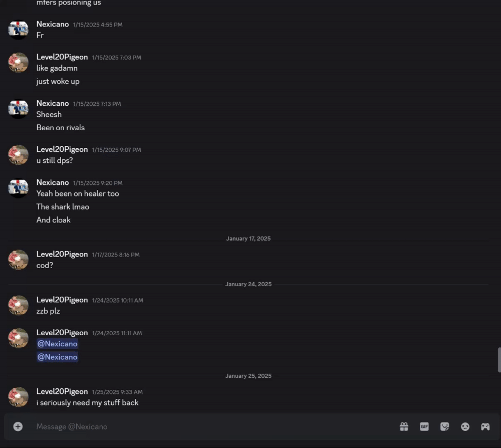 Evidence 5ddd8f1 for a case against Nexicano