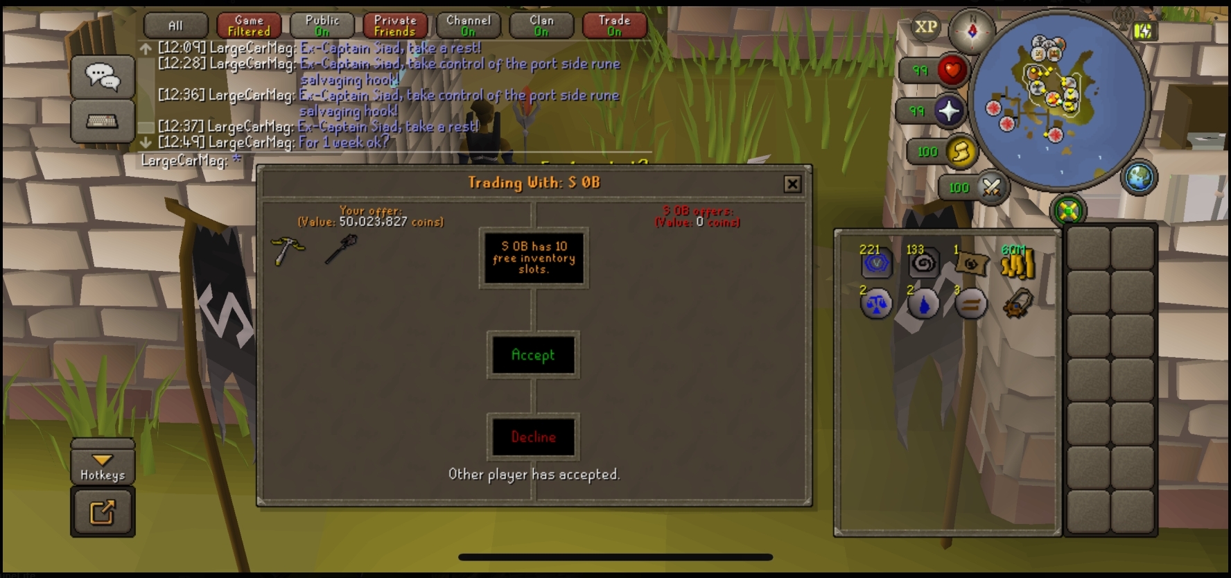 Evidence 65425b0 for a case against S 0B