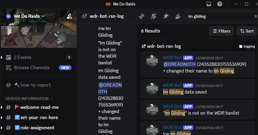Evidence 65bf584 for a case against Dreadn0th