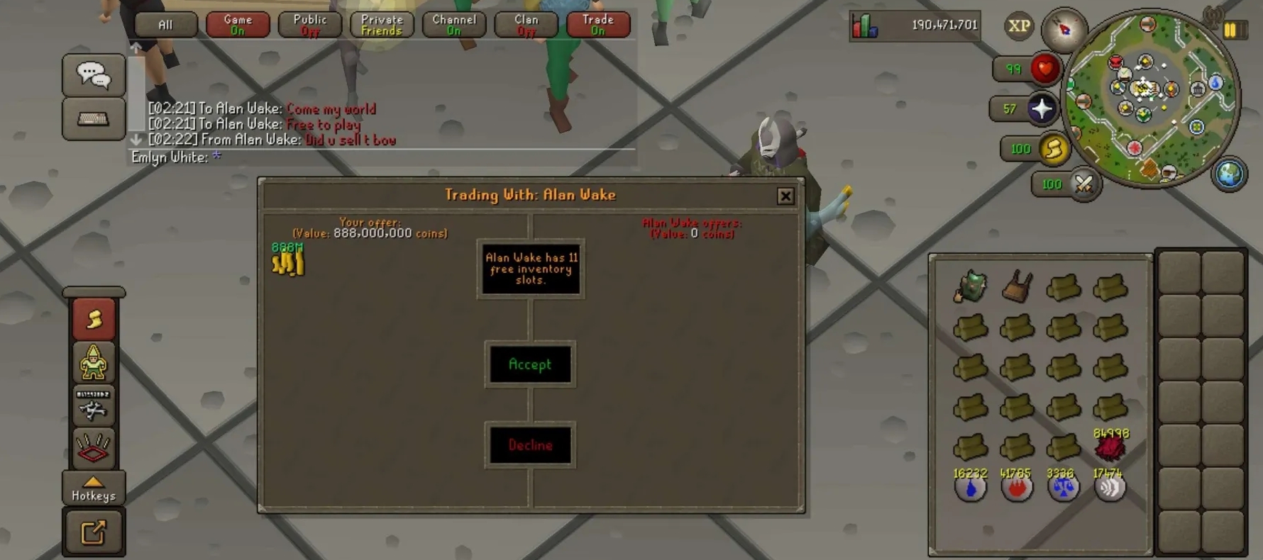 Evidence 71cf412 for a case against Alan Wake