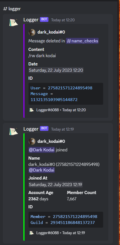 Evidence 734a143 for a case against Dark Kodai