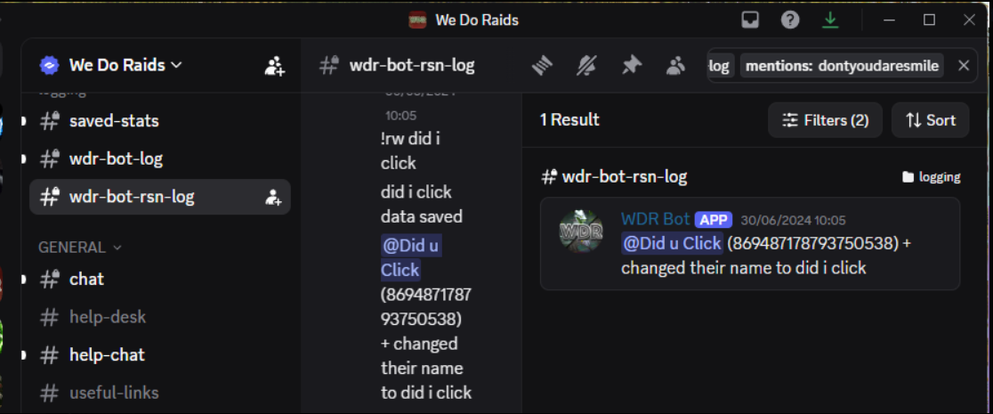 Evidence 77f7d5d for a case against Did U Click