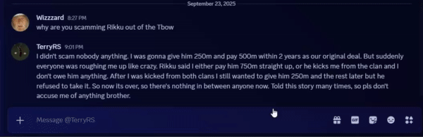 Evidence 7e24a7f for a case against TerryOSRS