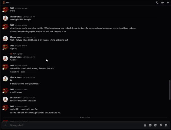 Evidence 8a55d83 for a case against 0G 1