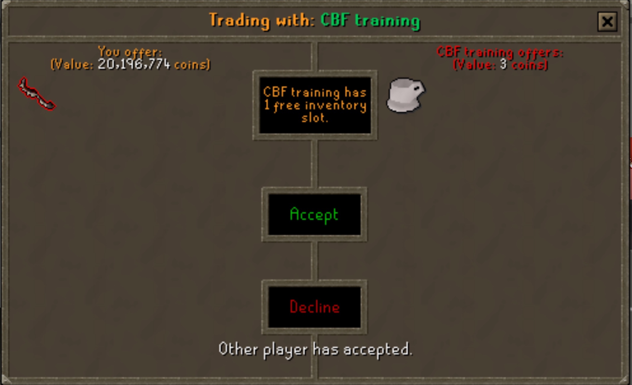 Evidence 8d29f53 for a case against CBF Training