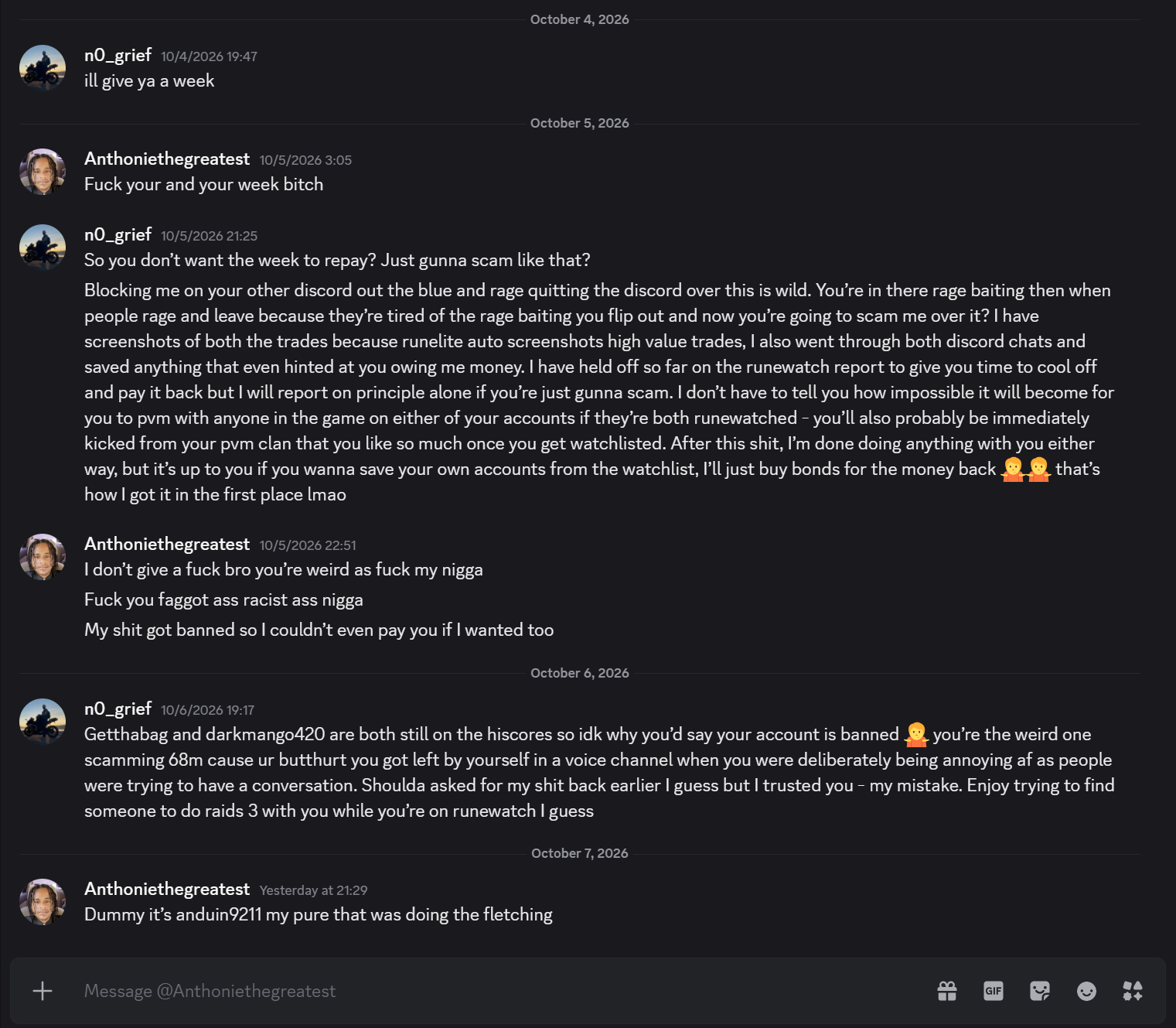 Evidence 8e105af for a case against getthabag