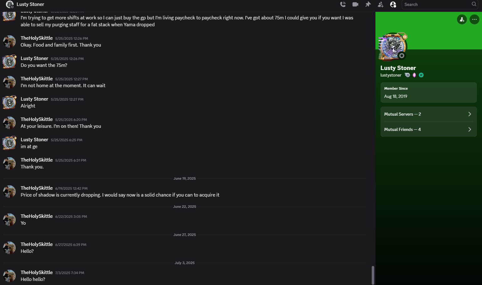 Evidence 8f20c37 for a case against Lustys Spoon