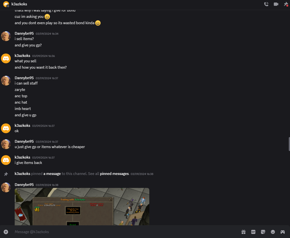 Evidence 8f387c8 for a case against K3azkoks
