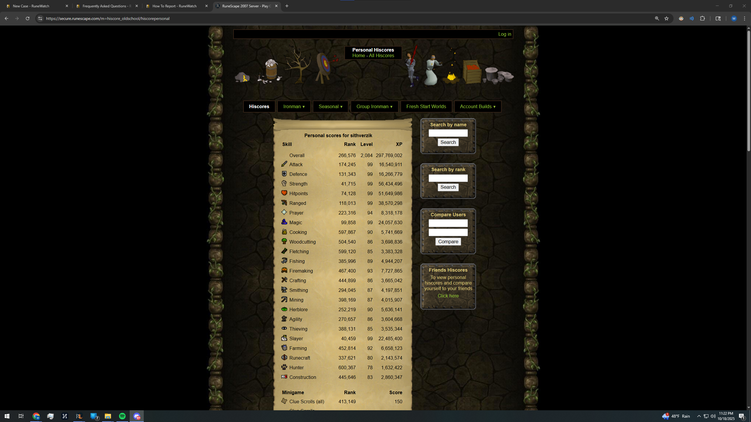 Evidence 96b7b63 for a case against SithVerzik