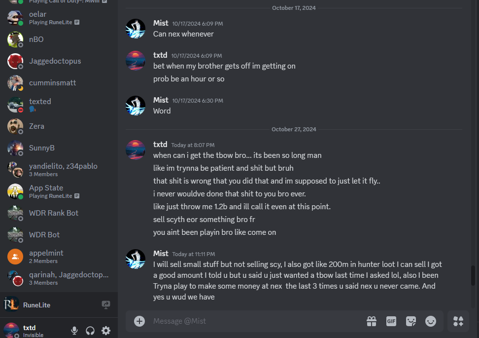Evidence 9d09a16 for a case against Rickys Joint