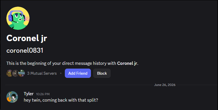 Evidence 9e08188 for a case against Coronel Jr