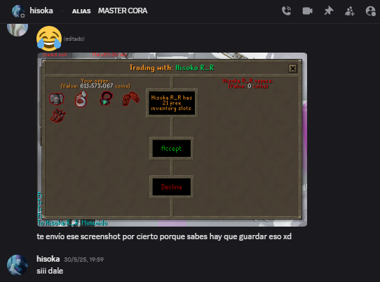 Evidence a53d459 for a case against MASTER CORA
