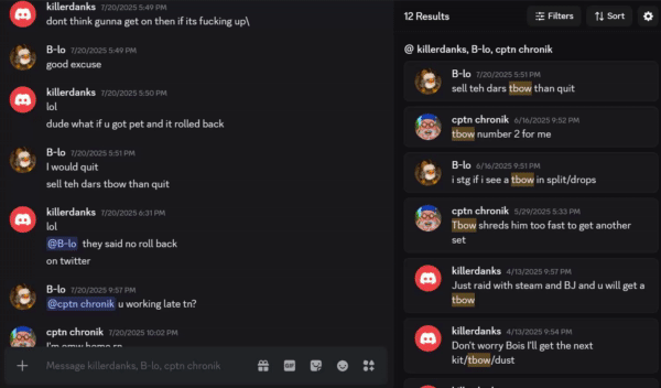 Evidence a54ab85 for a case against b33looo