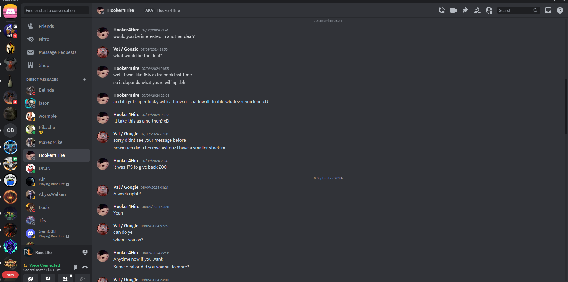 Evidence a5c128e for a case against Hooker4Hire