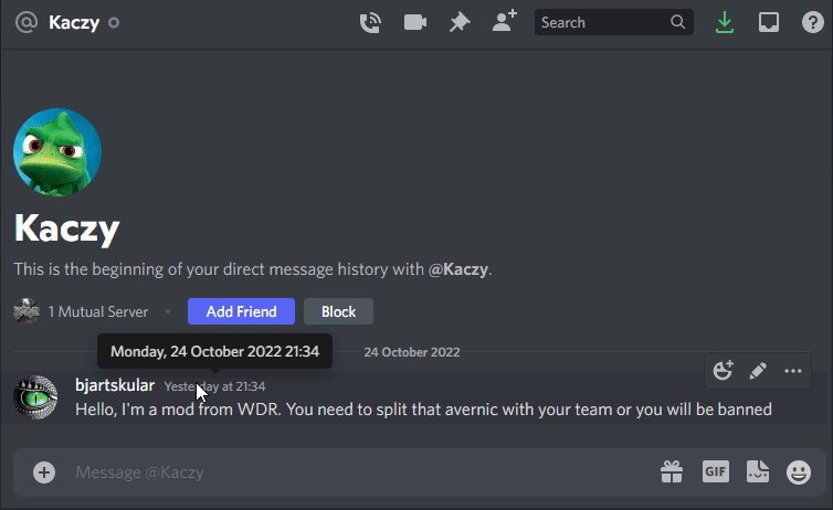 Evidence a60017f for a case against SirPhockQ