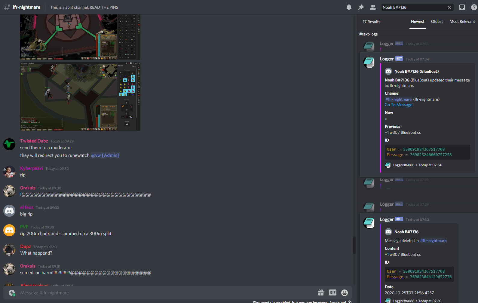 Evidence aa7cd67 for a case against powdah O_O