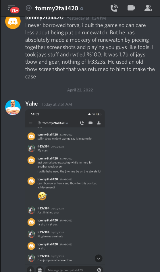 Evidence bb7089d for a case against Lend Me Tbow