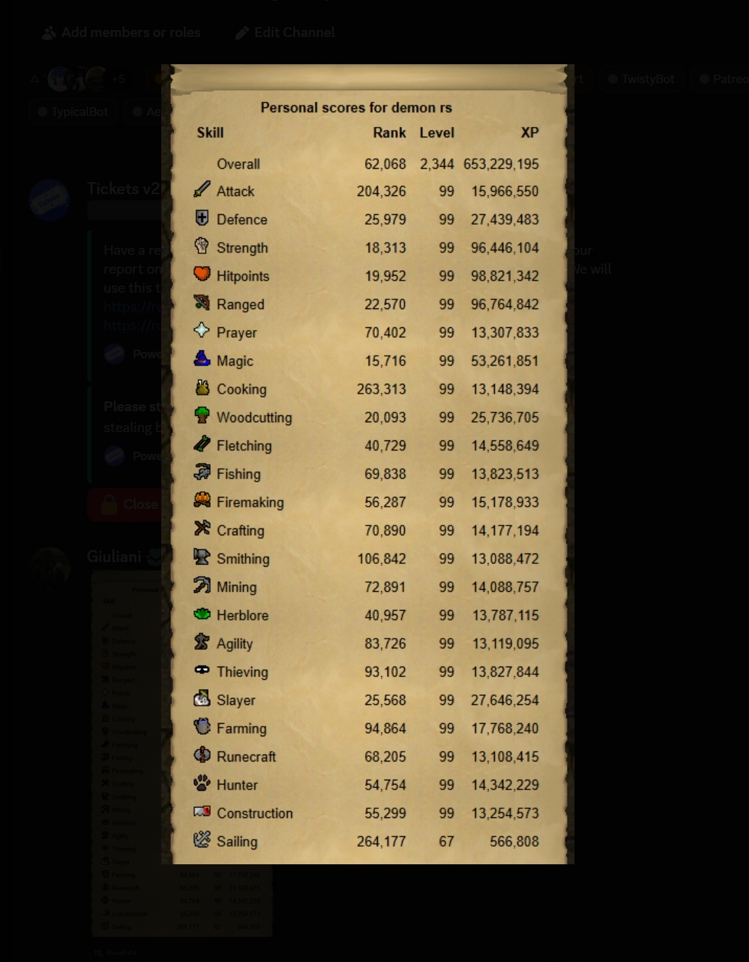 Evidence cd4a1b3 for a case against Demon RS
