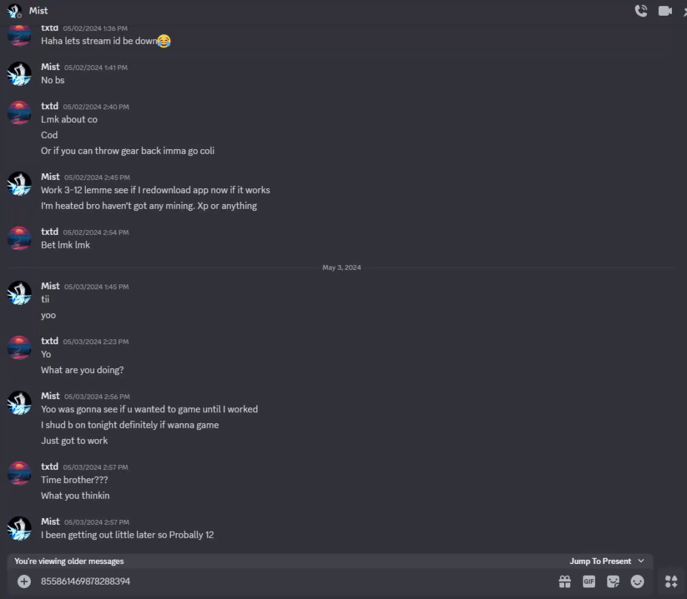 Evidence e1cf6a8 for a case against Rickys Joint