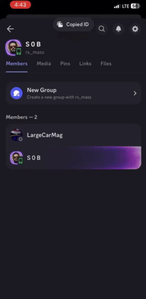 Evidence e21f741 for a case against S 0B