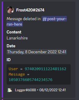 Evidence e918377 for a case against Lanarkshire