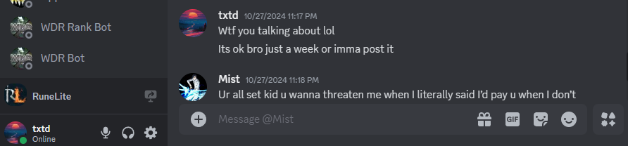Evidence ead47d5 for a case against Rickys Joint