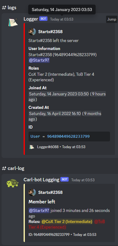 Evidence f1e870d for a case against TyForTbow