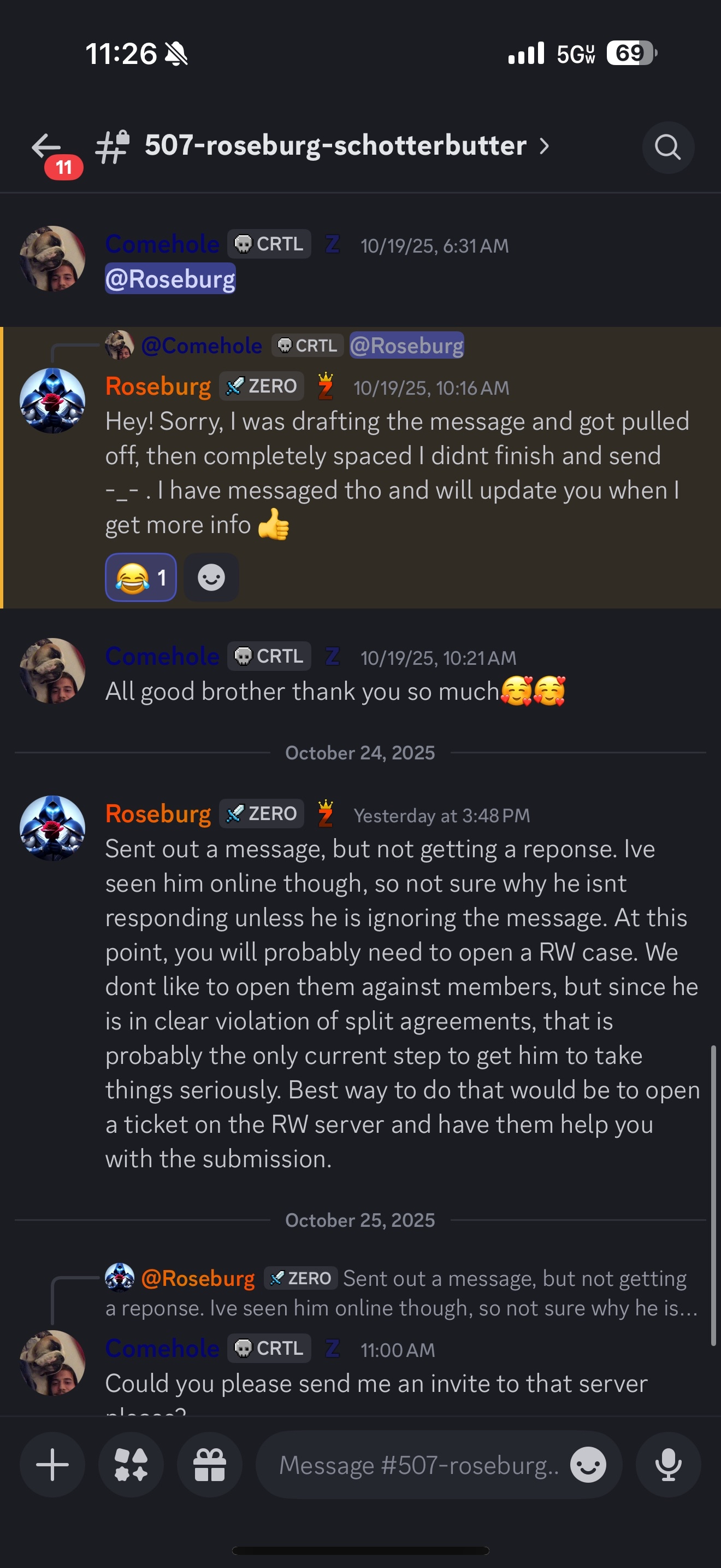 Evidence ffcc722 for a case against Bezweet